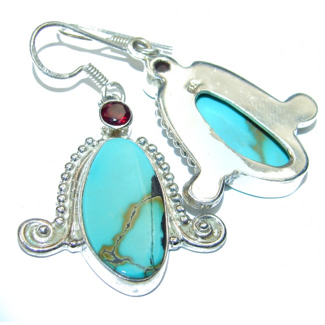 Natural Beauty Turquoise .925 Sterling Silver handcrafted Earrings