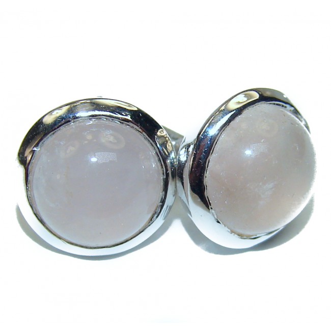 Genuine Rose Quartz .925 Sterling Silver handcrafted Earrings