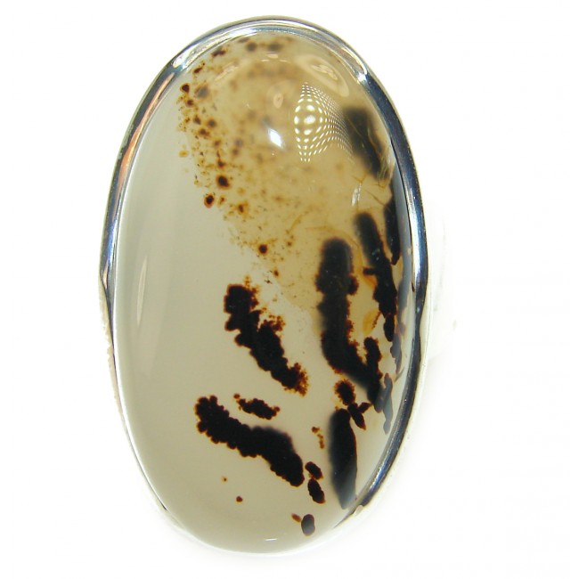 Simplicity Scentic Montana Agate .925 Sterling Silver Ring s. 8