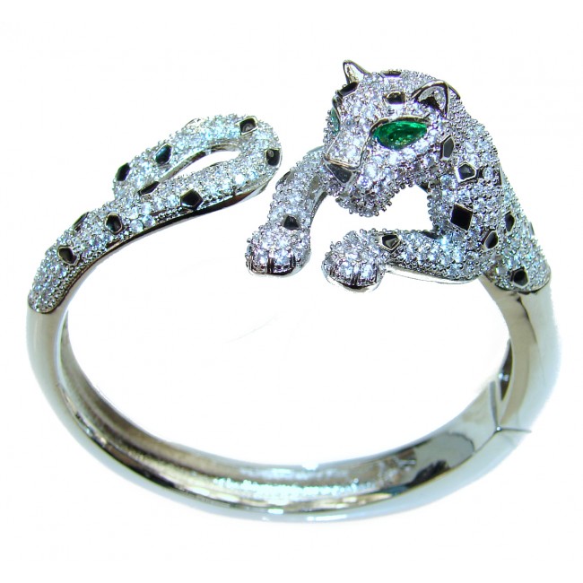 Luxurious Precious Panther .925 Sterling Silver Bracelet