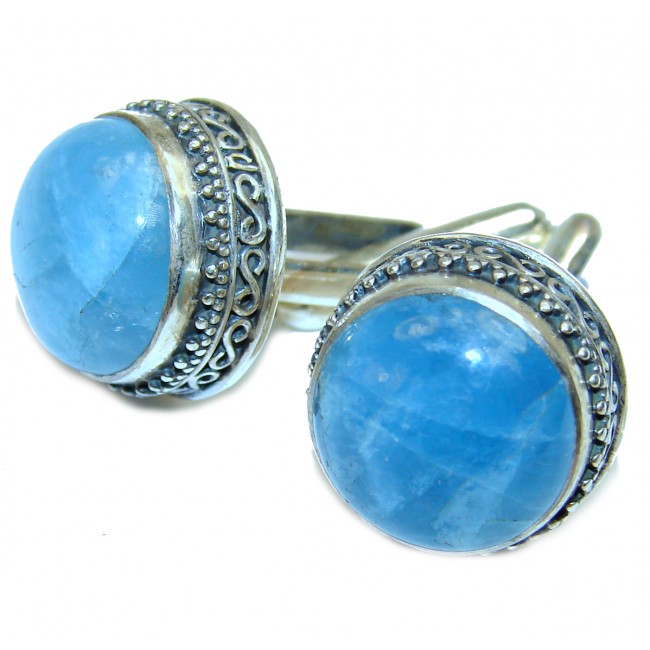 New Aquamarine .925 Sterling Silver handcrafted Cuff Links