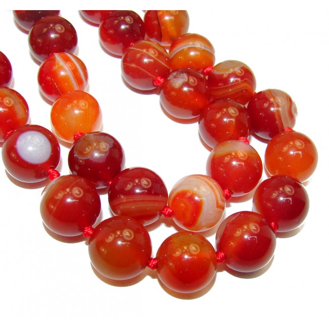 94.2 grams Rare Unusual Natural Botswna Agate Beads NECKLACE
