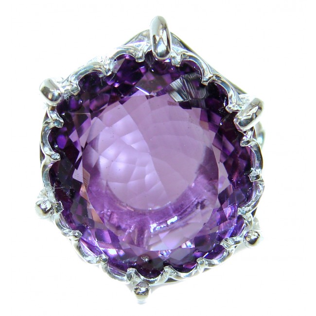 Purple Beauty Amethyst .925 Sterling Silver Ring size 8 3/4
