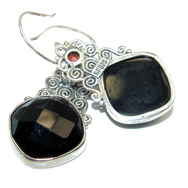 Just Perfect Black Onyx .925 Sterling Silver HANDCRAFTED earrings