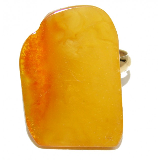Best quality Butterscotch Baltic Amber .925 Sterling Silver handmade Ring size 7