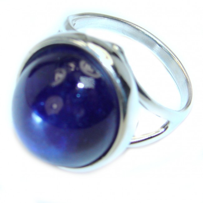 Royal quality unique Sapphire .925 Sterling Silver handcrafted Ring size 9 1/2