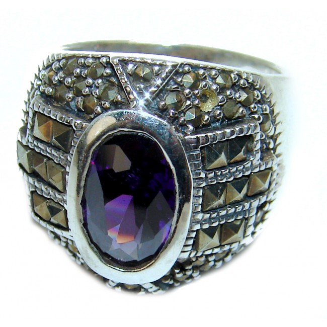 Purple Beauty Amethyst .925 Sterling Silver Ring size 7