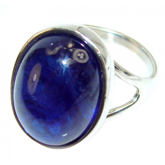 Royal quality unique Sapphire .925 Sterling Silver handcrafted Ring size 9 1/4