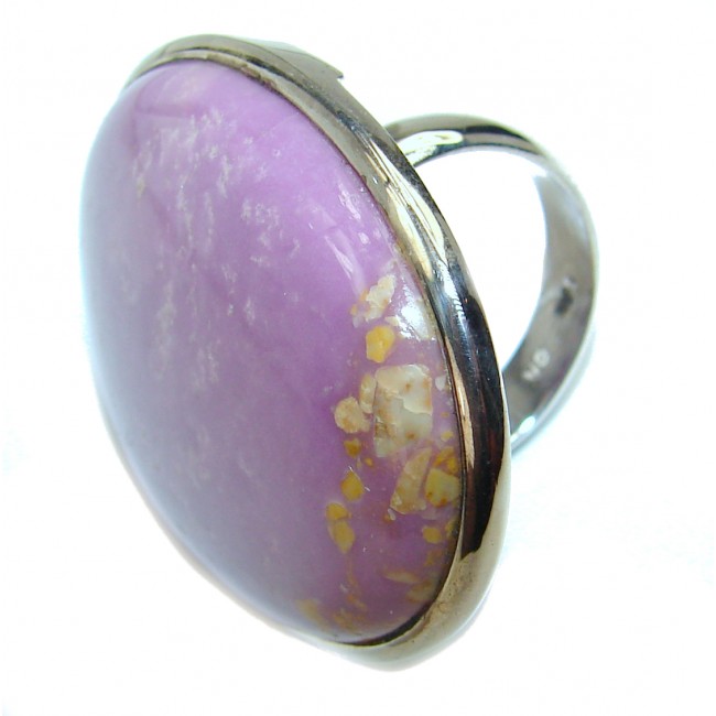 Be Bold Huge Purple Sugalite Sterling Silver handmade HUGE Ring s. 9 1/2