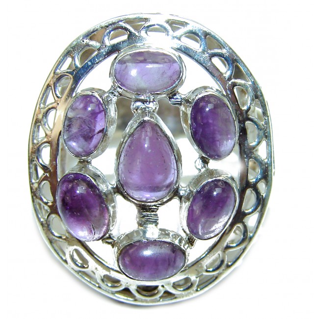 Purple Beauty Amethyst .925 Sterling Silver Ring size 9