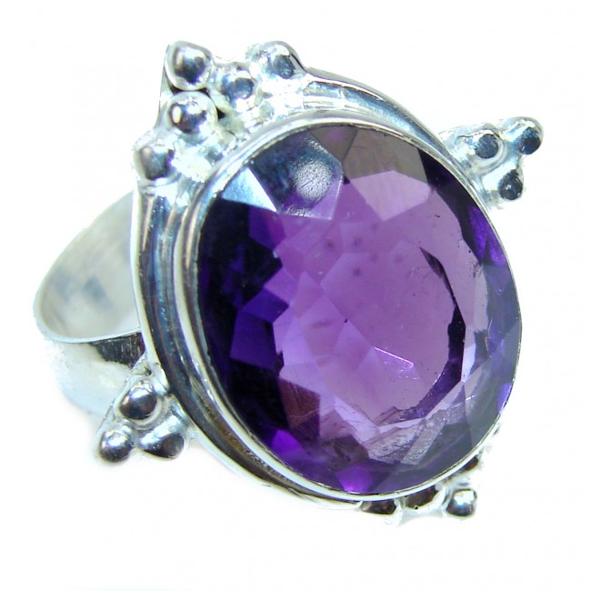 Purple Beauty 18.5 carat Amethyst .925 Sterling Silver Ring size 8
