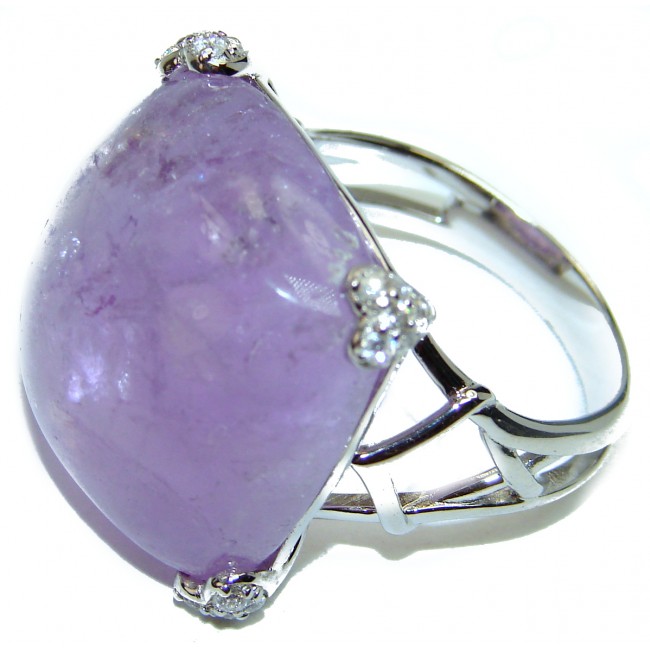 Purple Beauty 30.5 carat authentic Amethyst .925 Sterling Silver Ring size 11