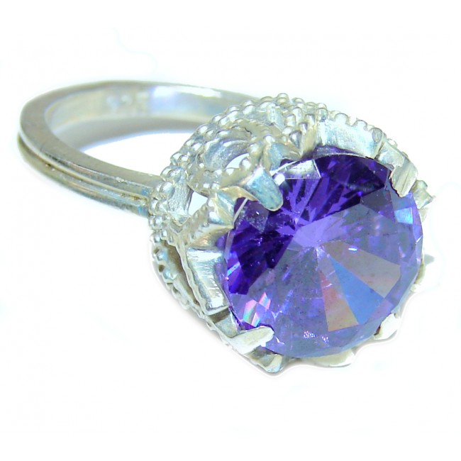 Purple Beauty 8.5 carat Amethyst .925 Sterling Silver Ring size 7 1/4