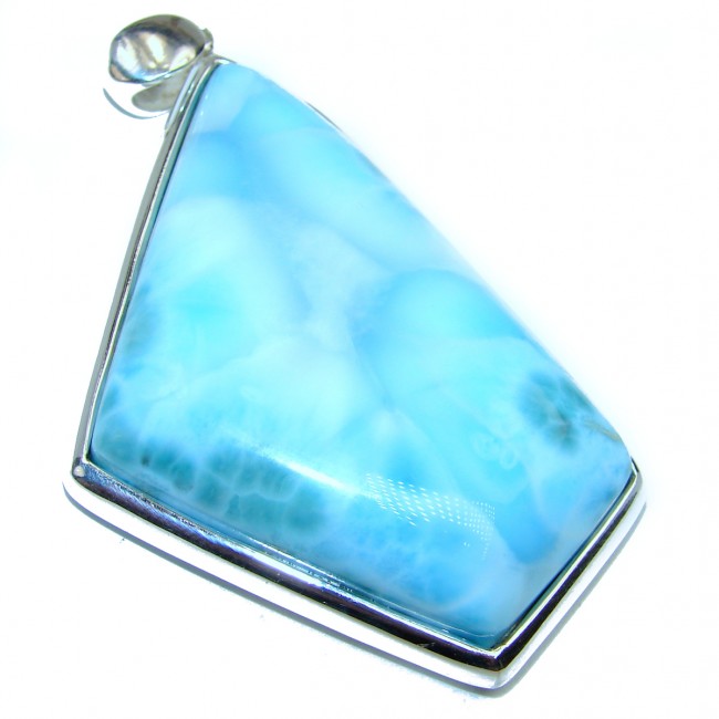 Incredible Blue Larimar .925 Sterling Silver handmade pendant