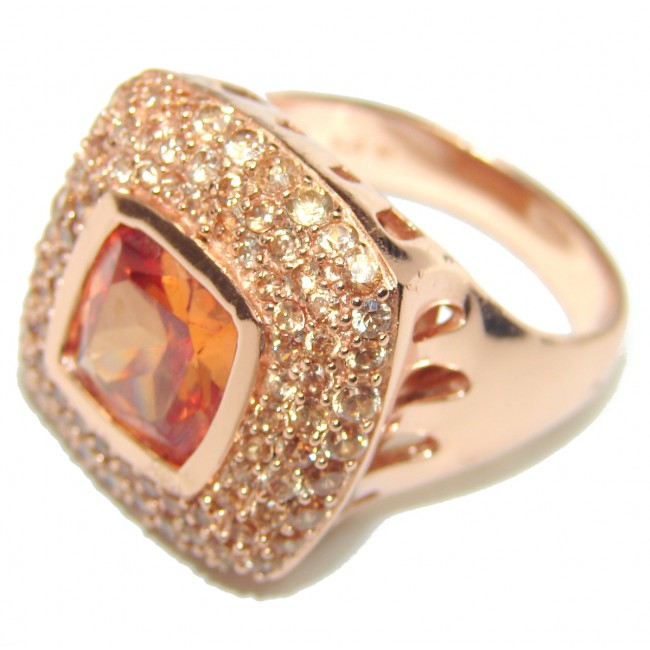 Golden Waves Excellent quality Authentic Topaz 14K Gold over Sterling Silver Ring s. 9