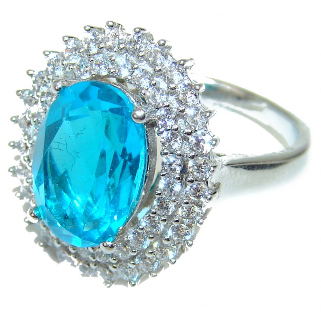 Blue Perfection London Blue Topaz .925 Sterling Silver Ring size 8 1/4