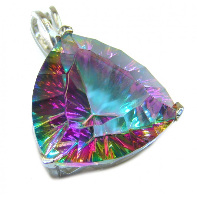 Magical Angel's Tear Magic Topaz .925 Sterling Silver handcrafted Pendant