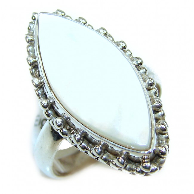 Blister Pearl .925 Sterling Silver handmade ring size 8