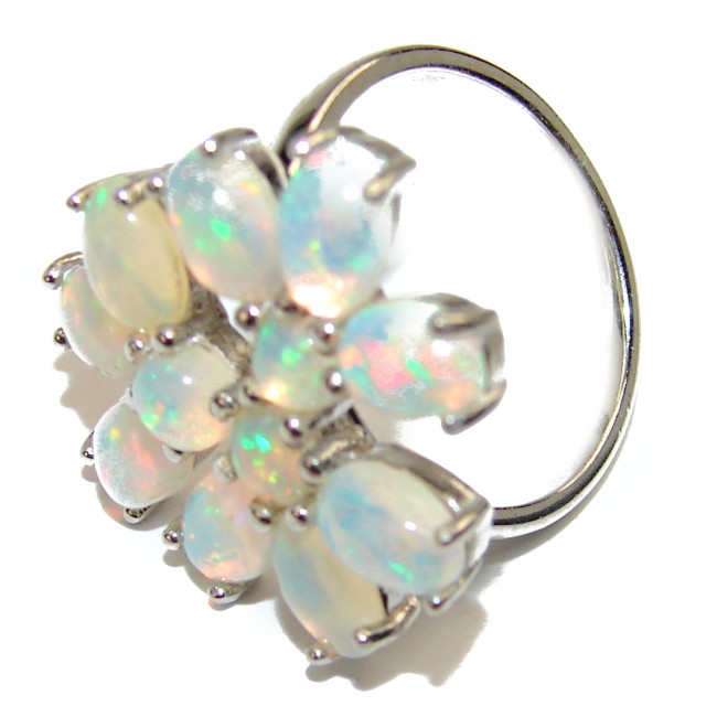 Precious 10.5 carat Ethiopian Opal .925 Sterling Silver handcrafted ring size 6