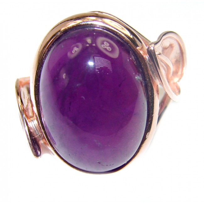 Purple Beauty authentic Amethyst 14K Gold over .925 Sterling Silver Ring size 6 3/4