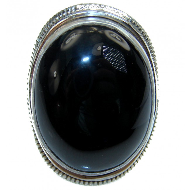 Majestic Authentic Onyx .925 Sterling Silver handmade Ring s. 9