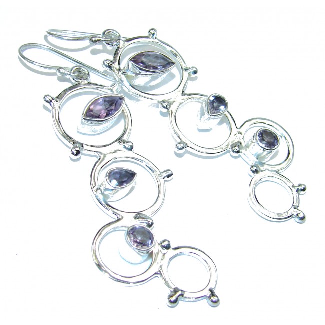 Amethyst .925 Sterling Silver handcrafted Earrings