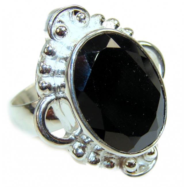 Majestic Authentic Onyx .925 Sterling Silver handmade Ring s. 10