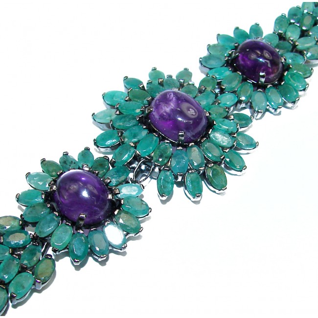 Marie Antoinette's STYLE authentic African Amethyst .925 Sterling Silver handcrafted Bracelet