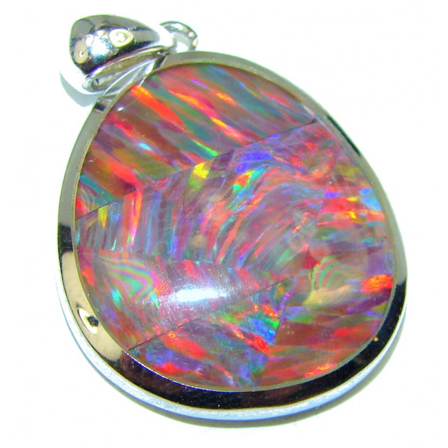 Doublet Opal .925 Sterling Silver handcrafted pendant
