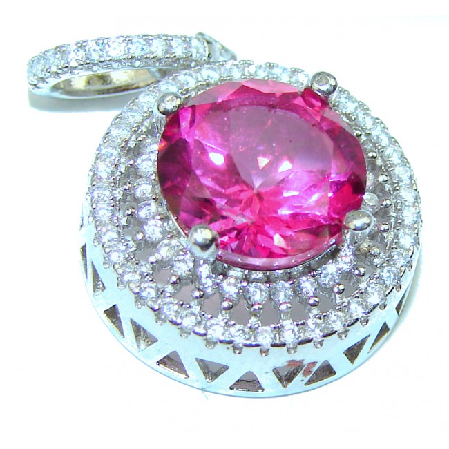 Genuine Pink Kunzite .925 Sterling Silver handcrafted pendant