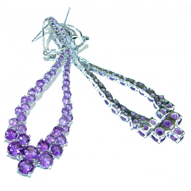 Authentic African Amethyst .925 Sterling Silver earrings